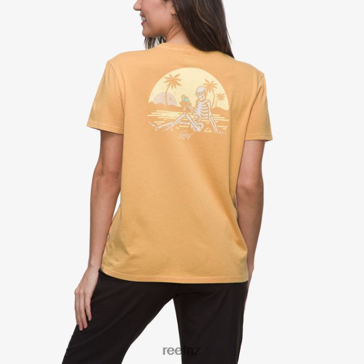 Reef NZ 62JVZ276 - Lounge Short Sleeve Tee Women Honey Yellow Reef