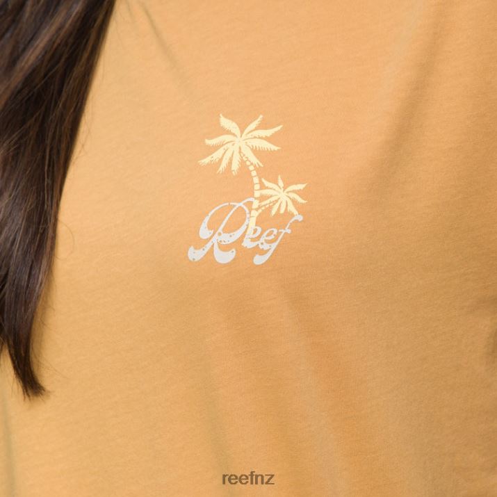 Reef NZ 62JVZ276 - Lounge Short Sleeve Tee Women Honey Yellow Reef