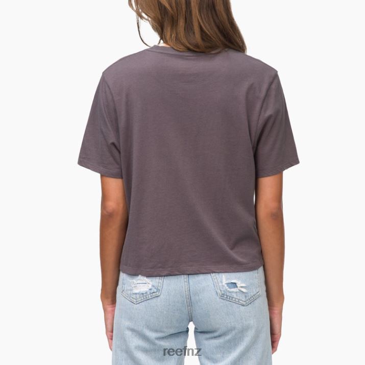 Reef NZ 62JVZ279 - Plumerian Short Sleeve Crop Tee Women Grey Reef