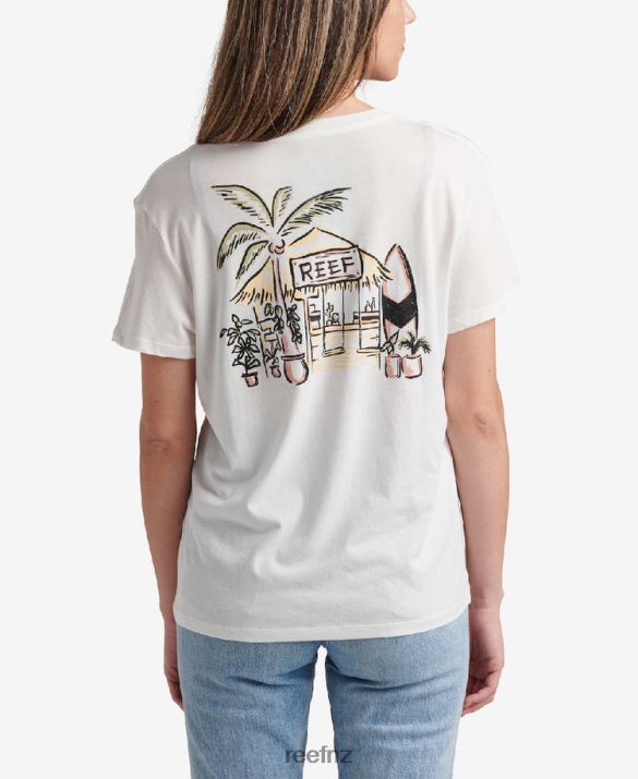 Reef NZ 62JVZ280 - Shacktime Short Sleeve Tee Women Marshmallow Reef