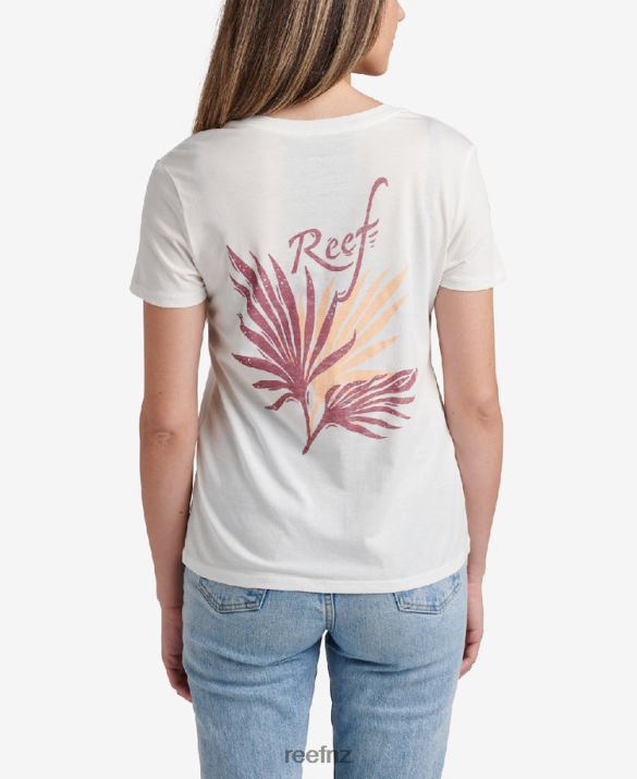 Reef NZ 62JVZ284 - Flower Short Sleeve Tee Women Marshmallow Reef