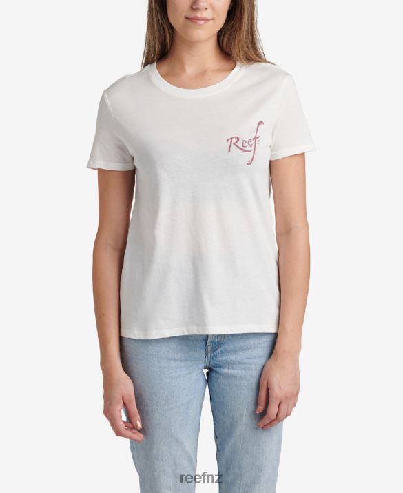 Reef NZ 62JVZ284 - Flower Short Sleeve Tee Women Marshmallow Reef
