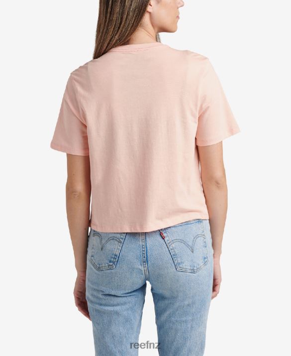 Reef NZ 62JVZ285 - Sara Short Sleeve Crop Tee Women Peach Tie Dye Reef