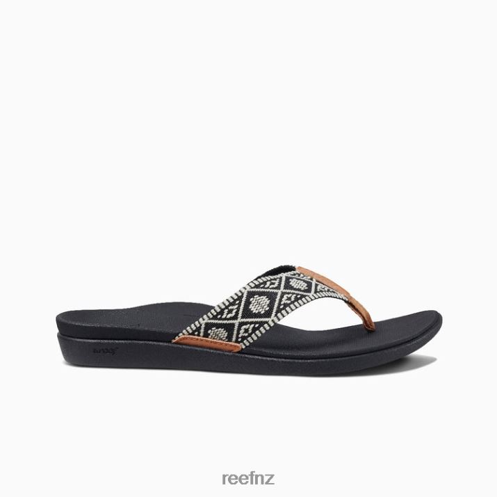 Reef Shoes NZ 62JVZ118 - Reef Ortho Woven Women Black/White
