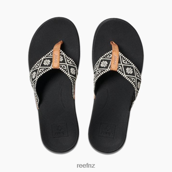 Reef Shoes NZ 62JVZ118 - Reef Ortho Woven Women Black/White