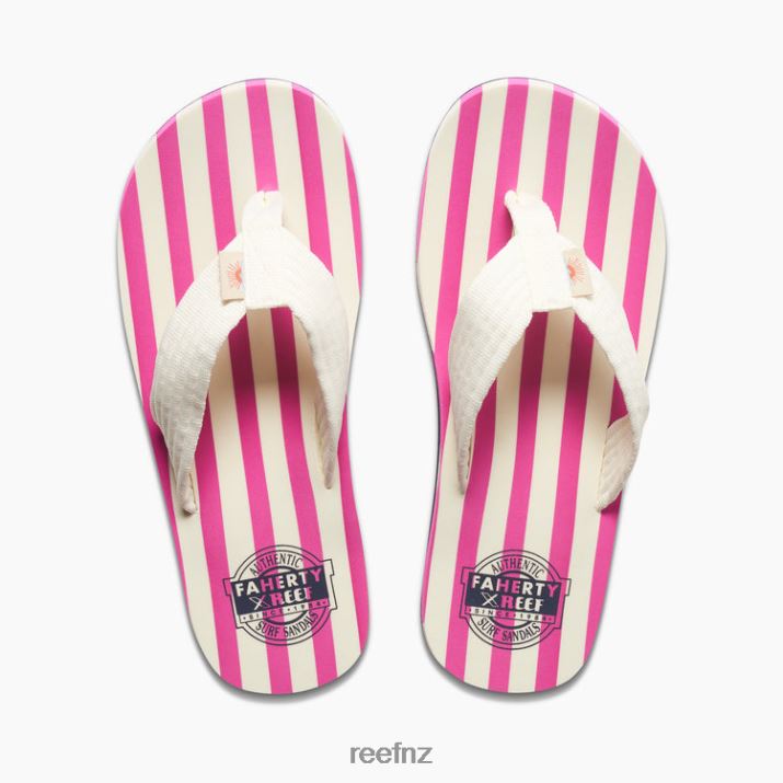 Reef Shoes NZ 62JVZ129 - Faherty x Reef OG Stripe Women Fuchsia