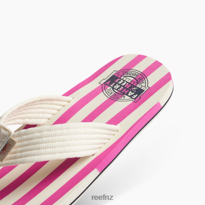 Reef Shoes NZ 62JVZ129 - Faherty x Reef OG Stripe Women Fuchsia