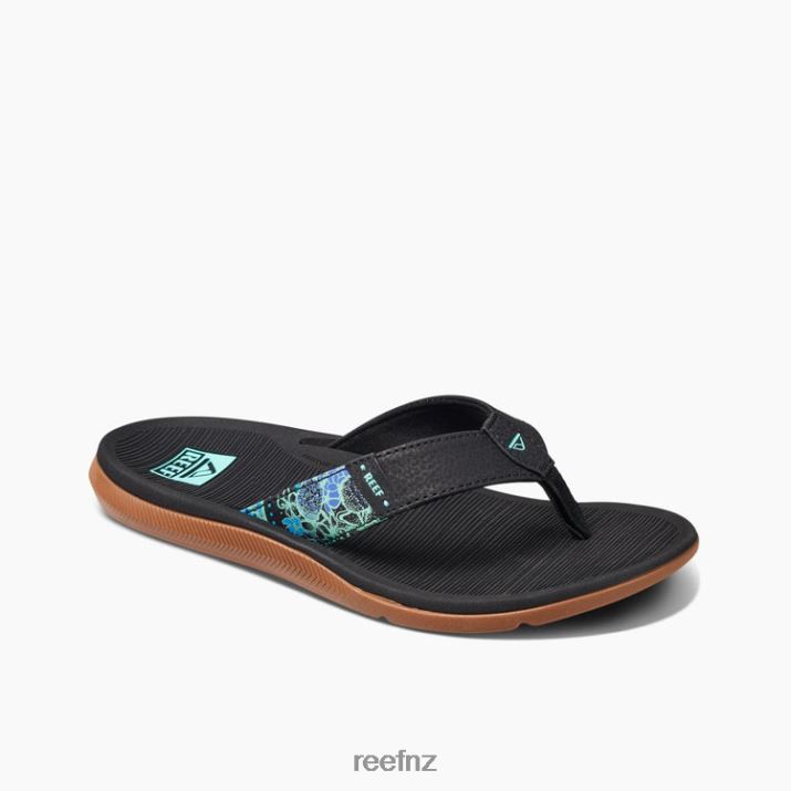Reef Shoes NZ 62JVZ159 - Santa Ana Women Black Multi Reef