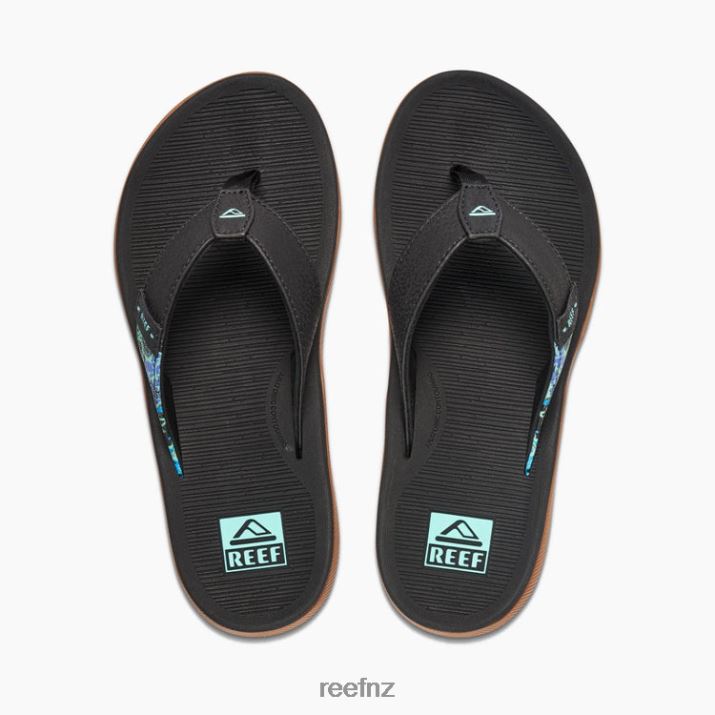 Reef Shoes NZ 62JVZ159 - Santa Ana Women Black Multi Reef