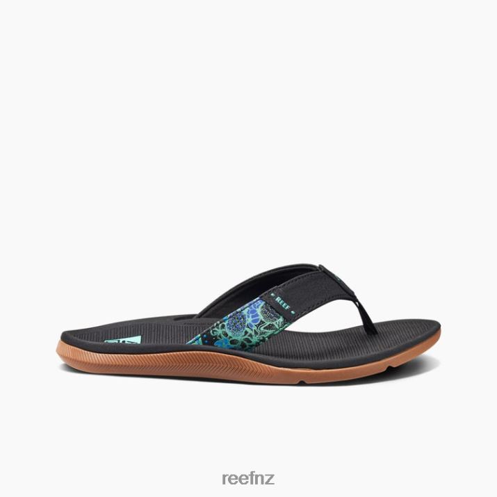 Reef Shoes NZ 62JVZ159 - Santa Ana Women Black Multi Reef