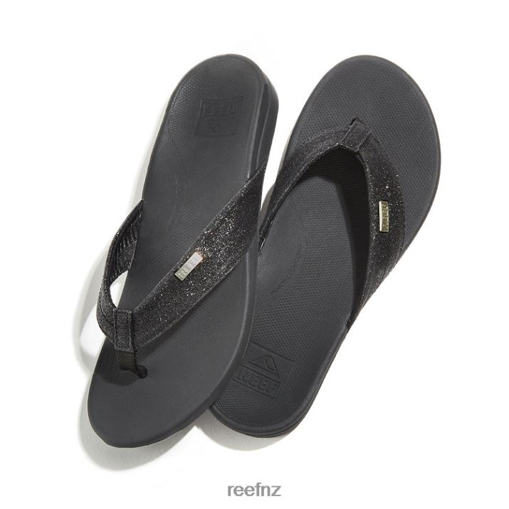 Reef Shoes NZ 62JVZ43 - Reef Ortho-Spring Women Black/Black Glitter