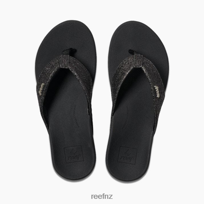 Reef Shoes NZ 62JVZ43 - Reef Ortho-Spring Women Black/Black Glitter