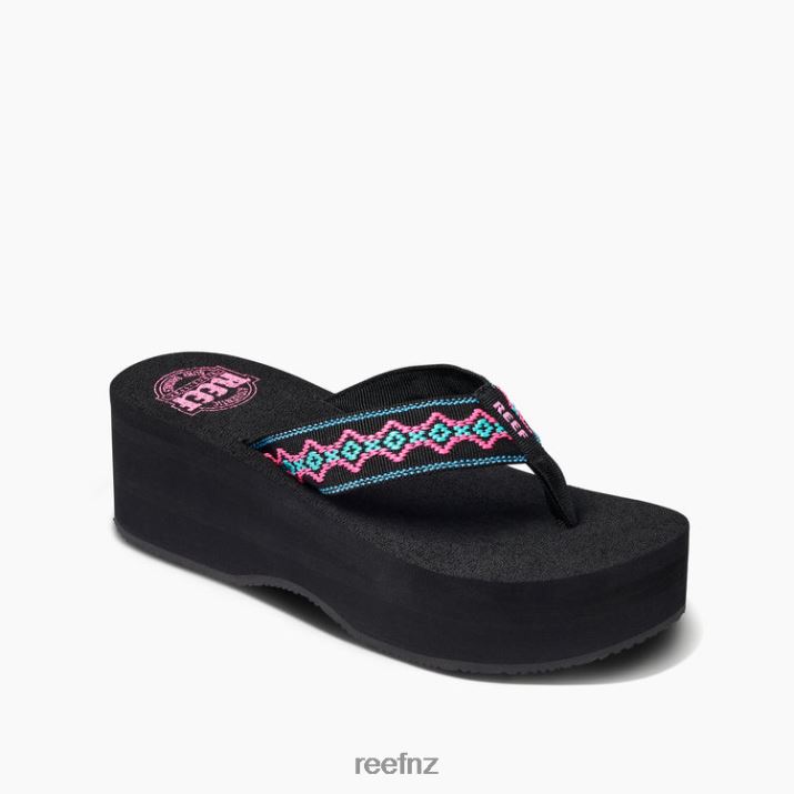 Reef Shoes NZ 62JVZ52 - Sandy Hi Women Black/Malibu Reef