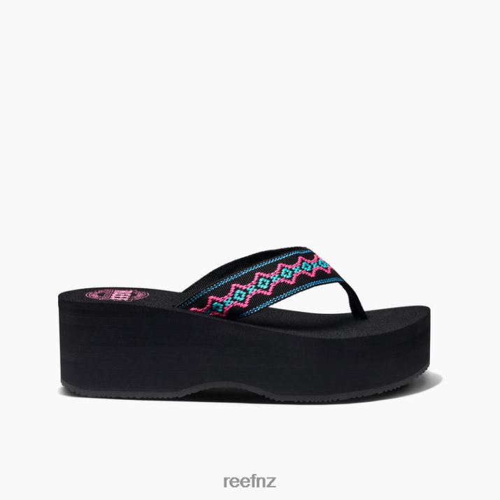 Reef Shoes NZ 62JVZ52 - Sandy Hi Women Black/Malibu Reef