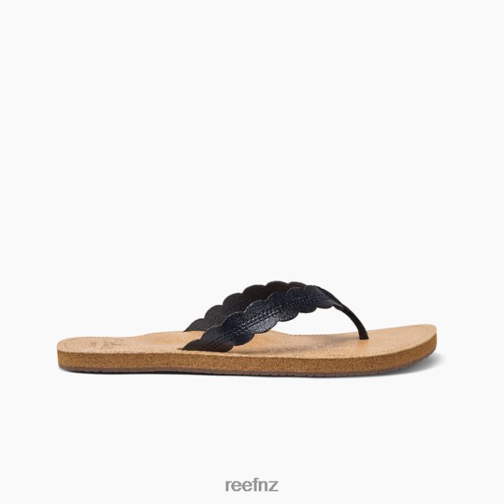 Reef Shoes NZ 62JVZ88 - Cushion Celine Women Black/Tan Reef