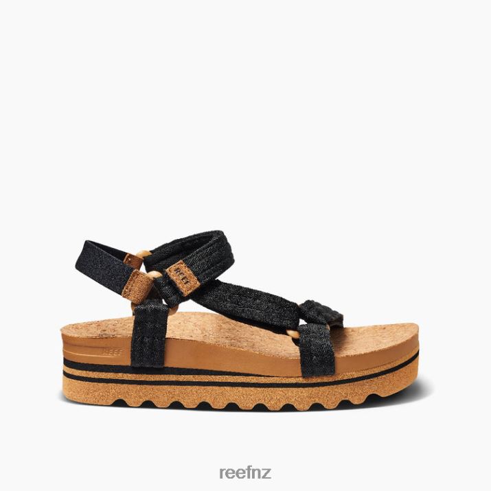 Reef Shoes NZ 62JVZ130 - Cushion Rem Hi Women Black/Tan Reef