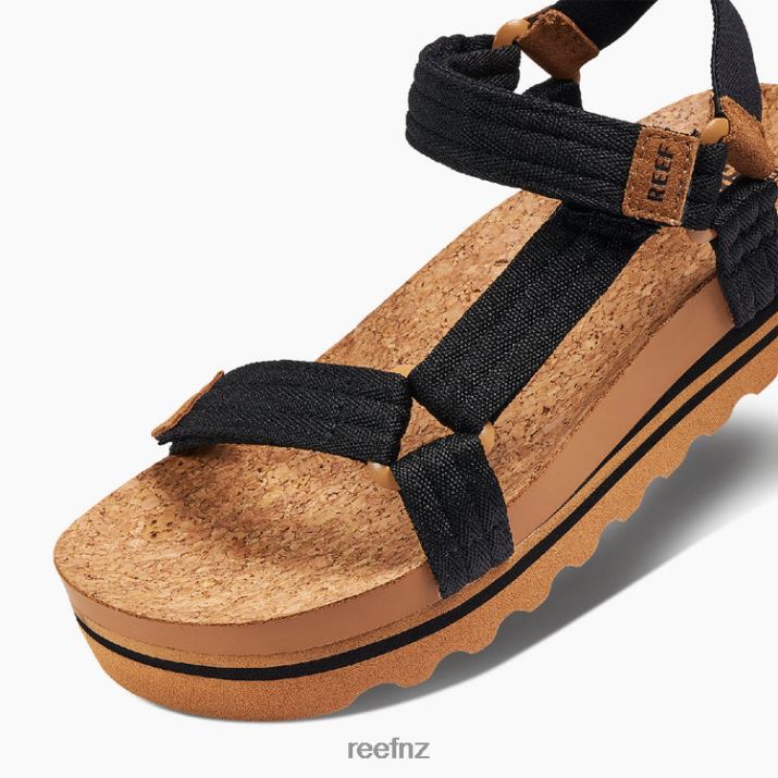 Reef Shoes NZ 62JVZ130 - Cushion Rem Hi Women Black/Tan Reef