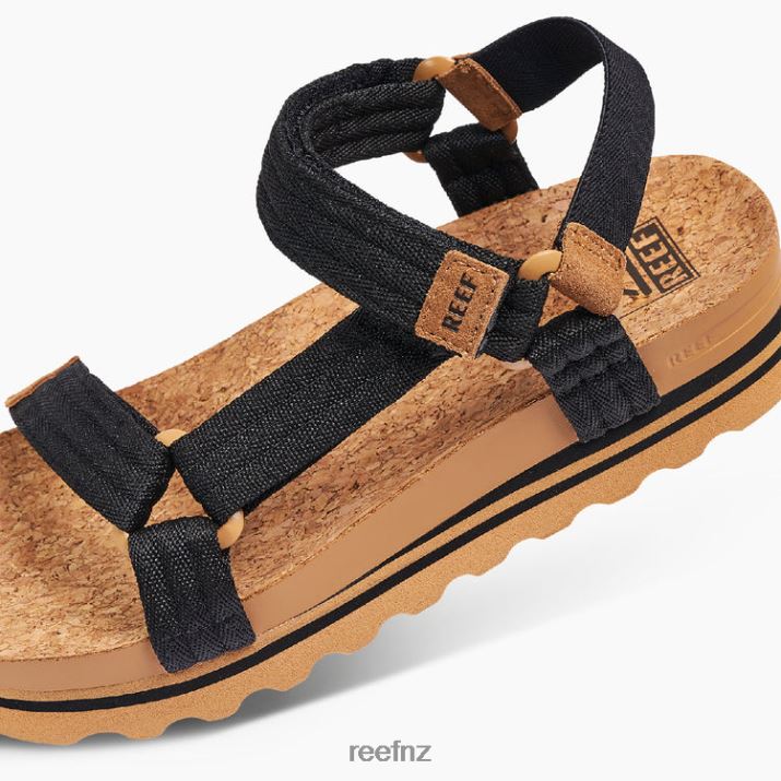 Reef Shoes NZ 62JVZ130 - Cushion Rem Hi Women Black/Tan Reef