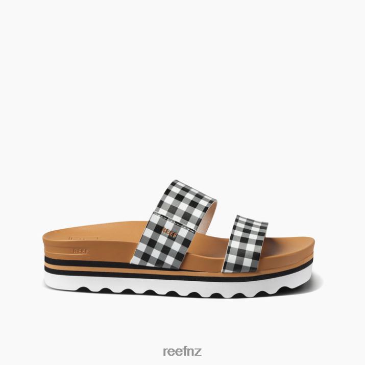 Reef Shoes NZ 62JVZ134 - Cushion Vista Hi Women Black Gingham Reef