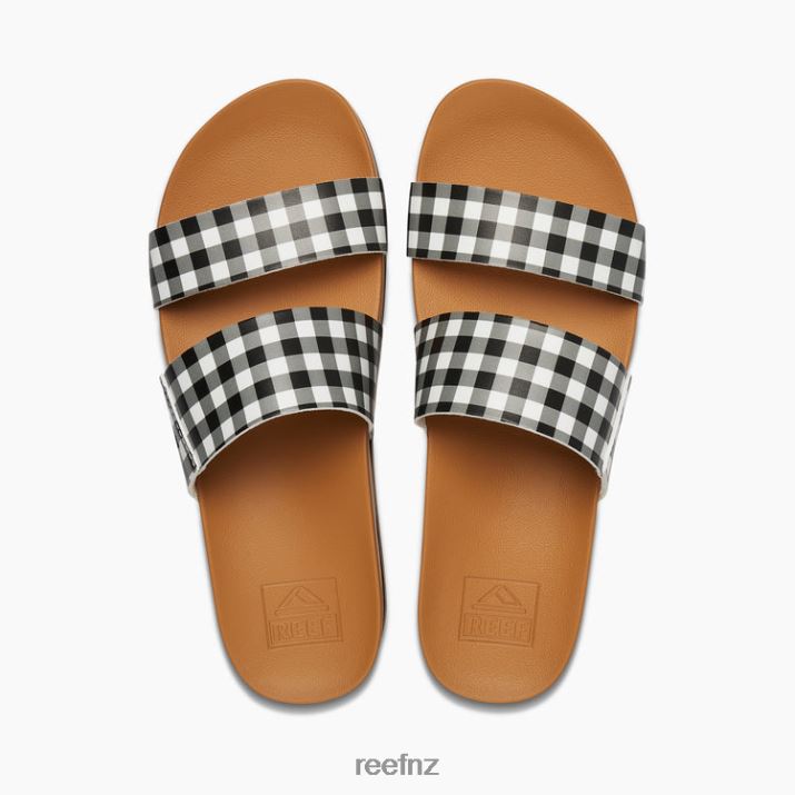 Reef Shoes NZ 62JVZ134 - Cushion Vista Hi Women Black Gingham Reef