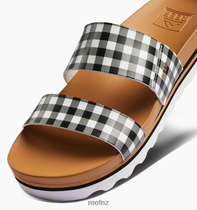 Reef Shoes NZ 62JVZ134 - Cushion Vista Hi Women Black Gingham Reef