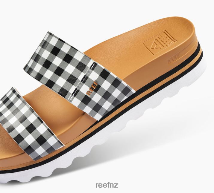 Reef Shoes NZ 62JVZ134 - Cushion Vista Hi Women Black Gingham Reef
