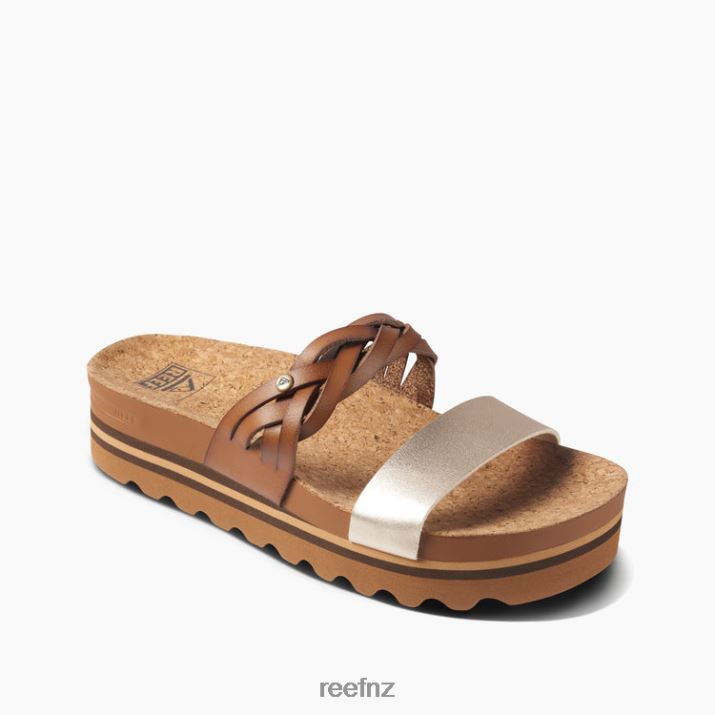 Reef Shoes NZ 62JVZ146 - Cushion Vista Hi Twist Women Tan/Champagne Reef