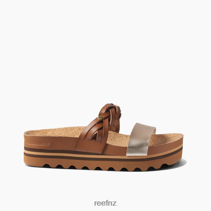 Reef Shoes NZ 62JVZ146 - Cushion Vista Hi Twist Women Tan/Champagne Reef