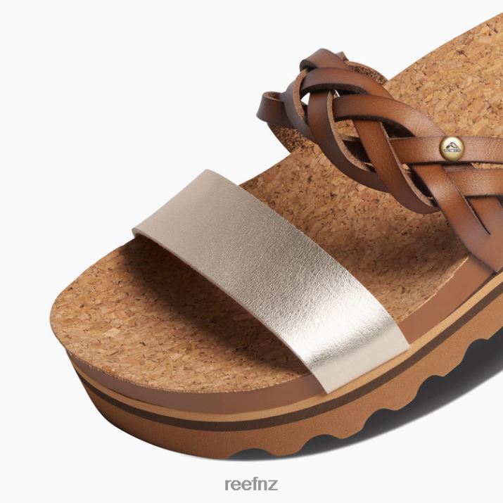 Reef Shoes NZ 62JVZ146 - Cushion Vista Hi Twist Women Tan/Champagne Reef
