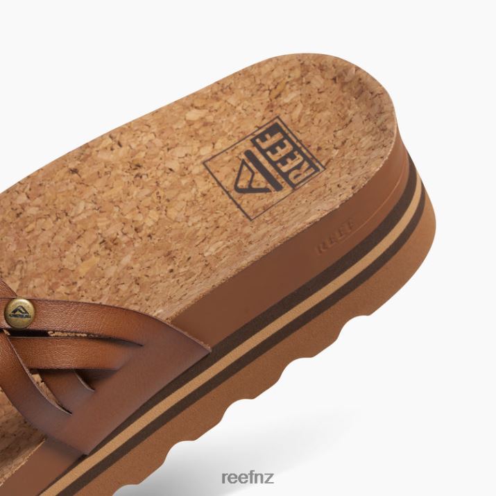 Reef Shoes NZ 62JVZ146 - Cushion Vista Hi Twist Women Tan/Champagne Reef