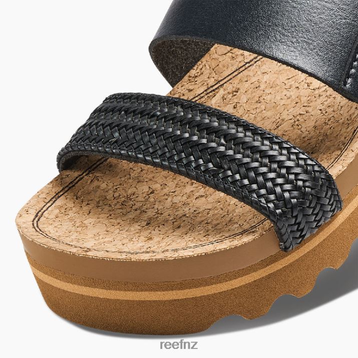 Reef Shoes NZ 62JVZ15 - Cushion Vista Hi Women Black Braid Reef
