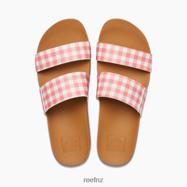 Reef Shoes NZ 62JVZ167 - Cushion Vista Hi Women Coral Gingham Reef