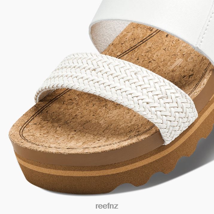 Reef Shoes NZ 62JVZ18 - Cushion Vista Hi Women White Braid Reef