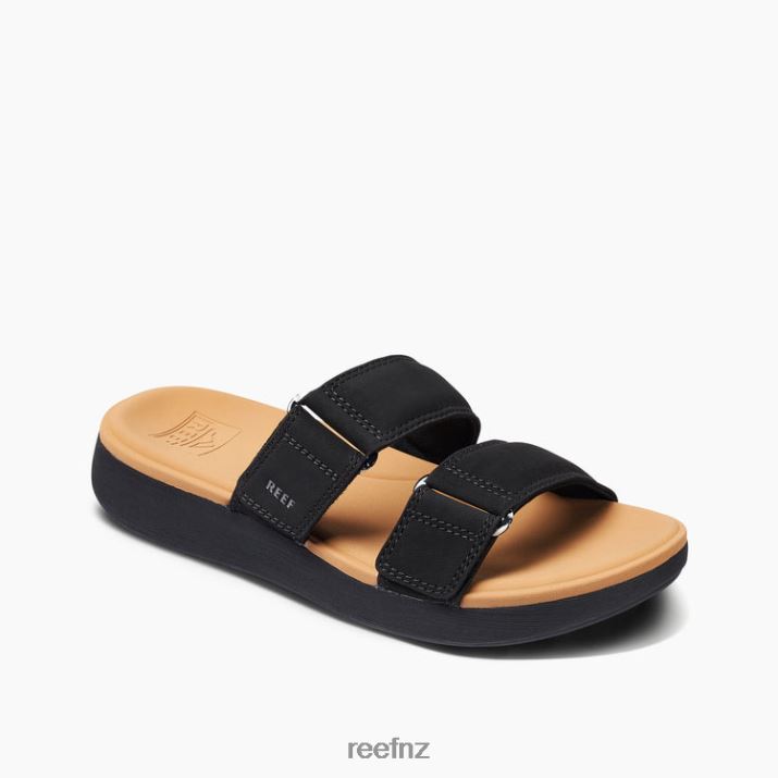 Reef Shoes NZ 62JVZ68 - Cushion Cloud Roa Women Black/Tan Reef