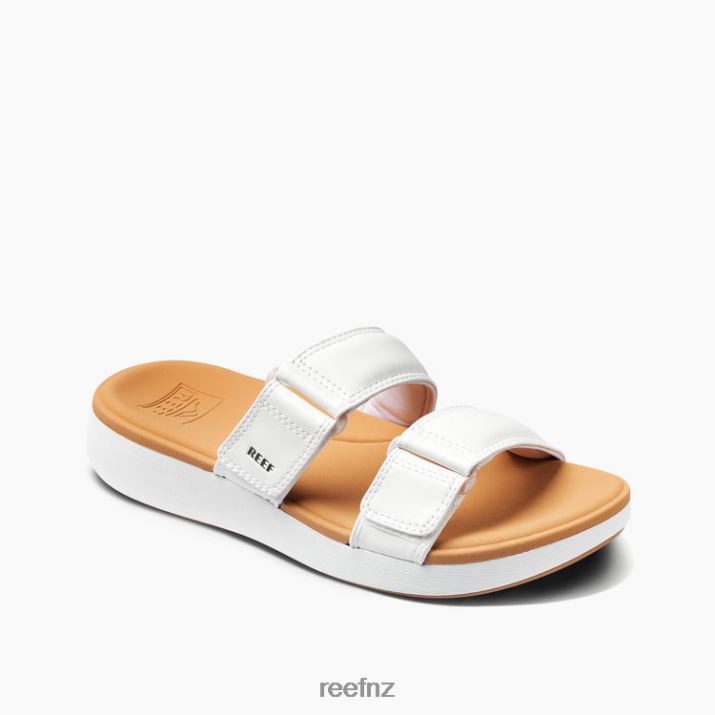 Reef Shoes NZ 62JVZ73 - Cushion Cloud Roa Women White/Tan Reef