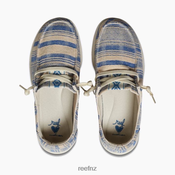 Reef Shoes NZ 62JVZ263 - Reef Cushion Coast Women Blue Stripe
